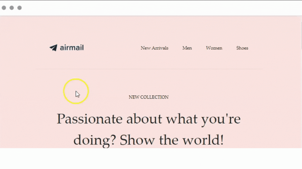 Plantilla de email seleccionada - mailerlite