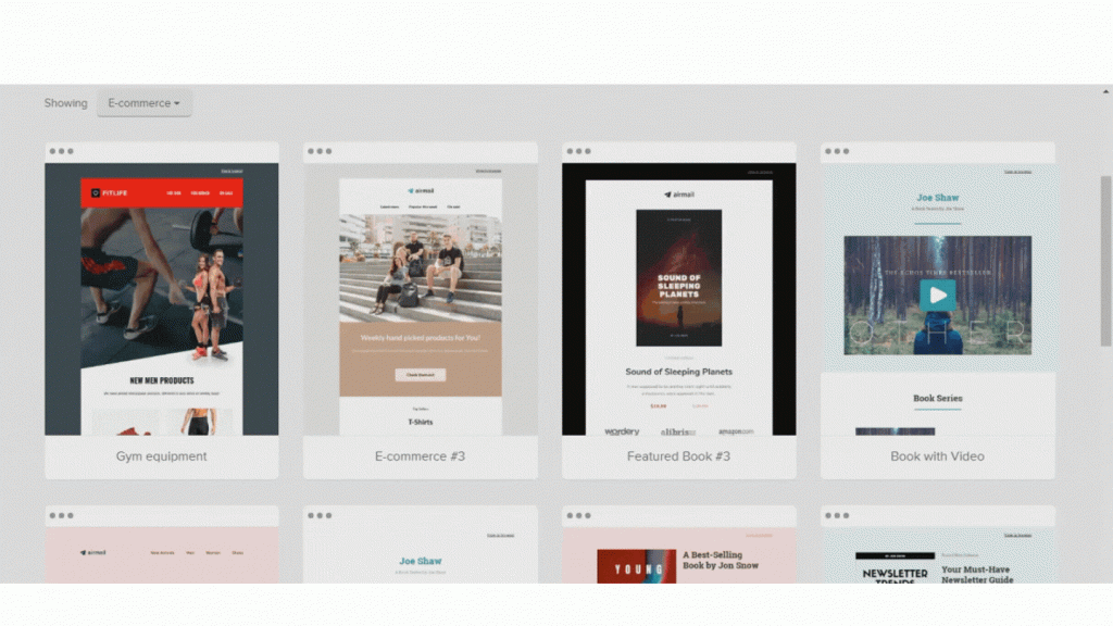 Plantillas ecommerce - mailerlite